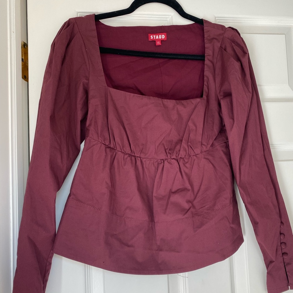 STAUD Mauve Long Sleeve Blouse